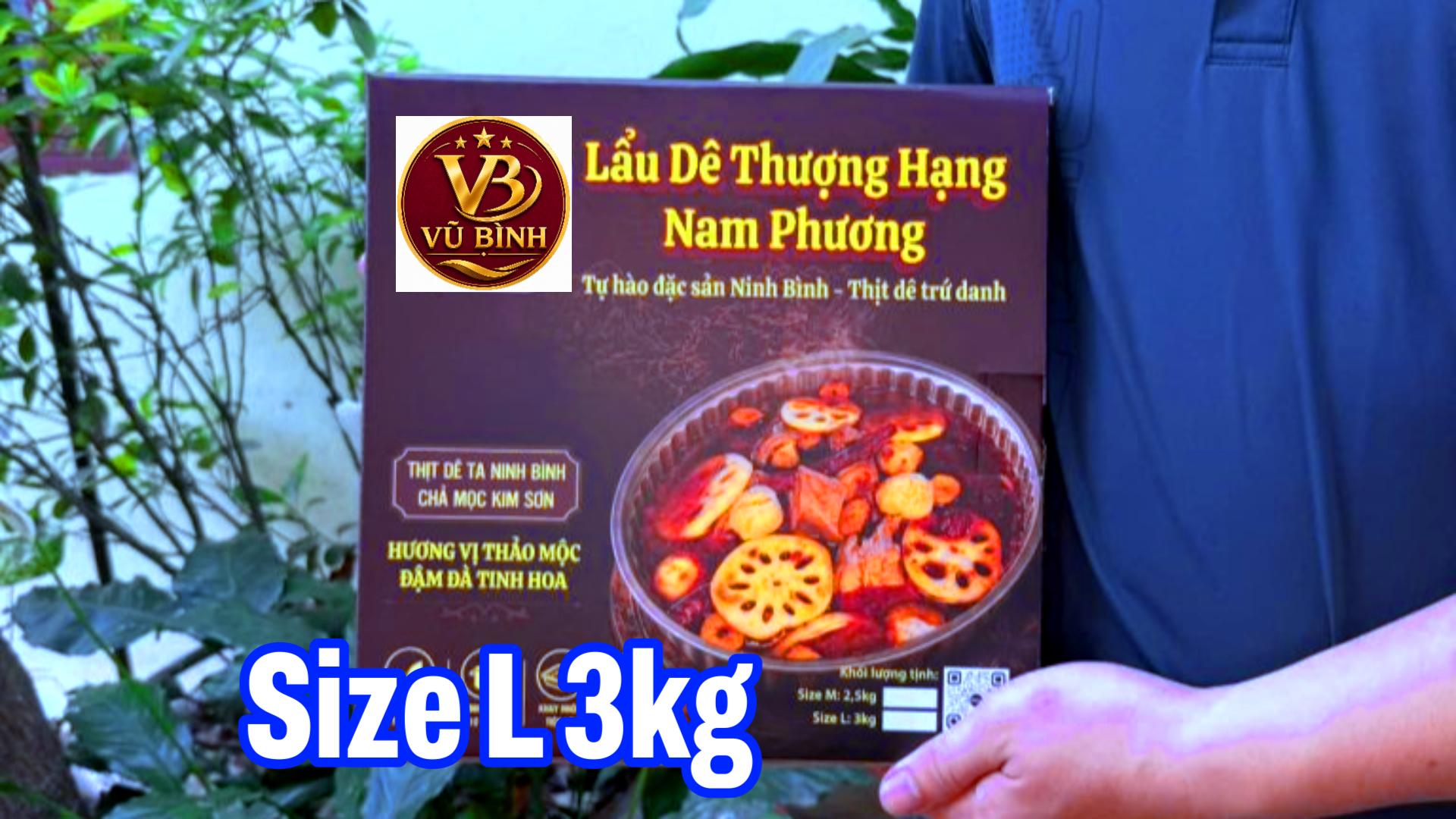 LẨU DÊ THƯỢNG HẠNG Size L 3kg ( 4-5 người ăn )
